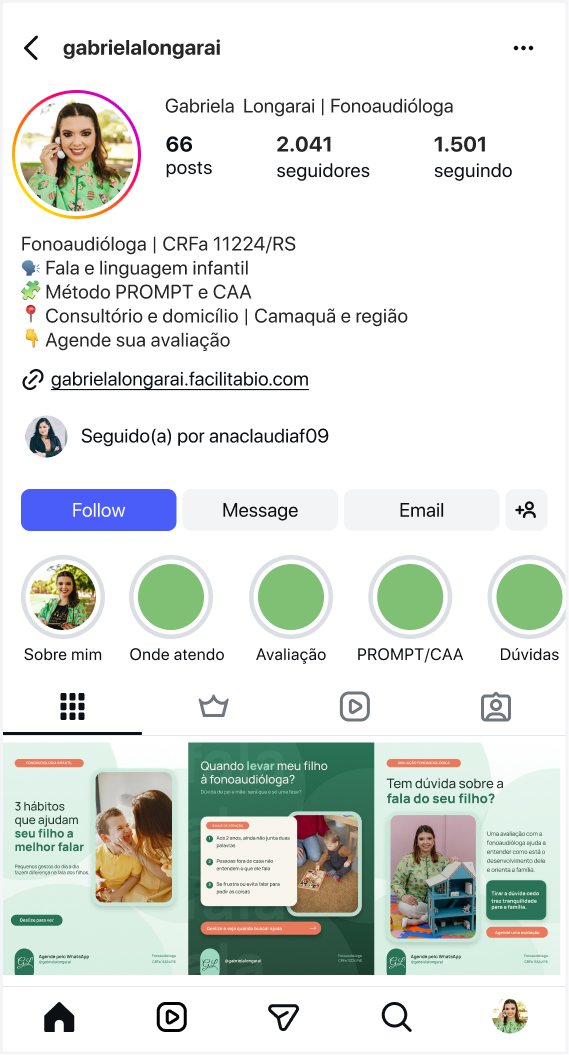 Perfil depois da curadoria